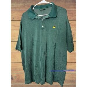 Vintage Amen Corner Masters Golf Polo Size XL Logo Green Short Sleeve